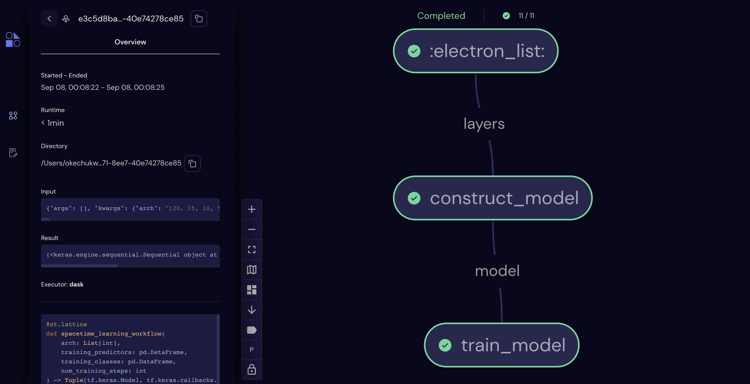 Spacetime learning workflow diagram